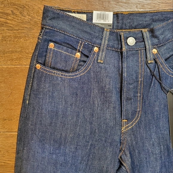 levi's 501 Original Fit Dark Wash High-rise Straight Leg Size 24 x 30 NWOT - Picture 4 of 16